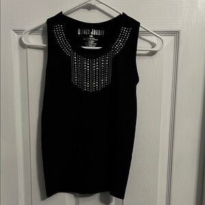 Black Studded Women's Top